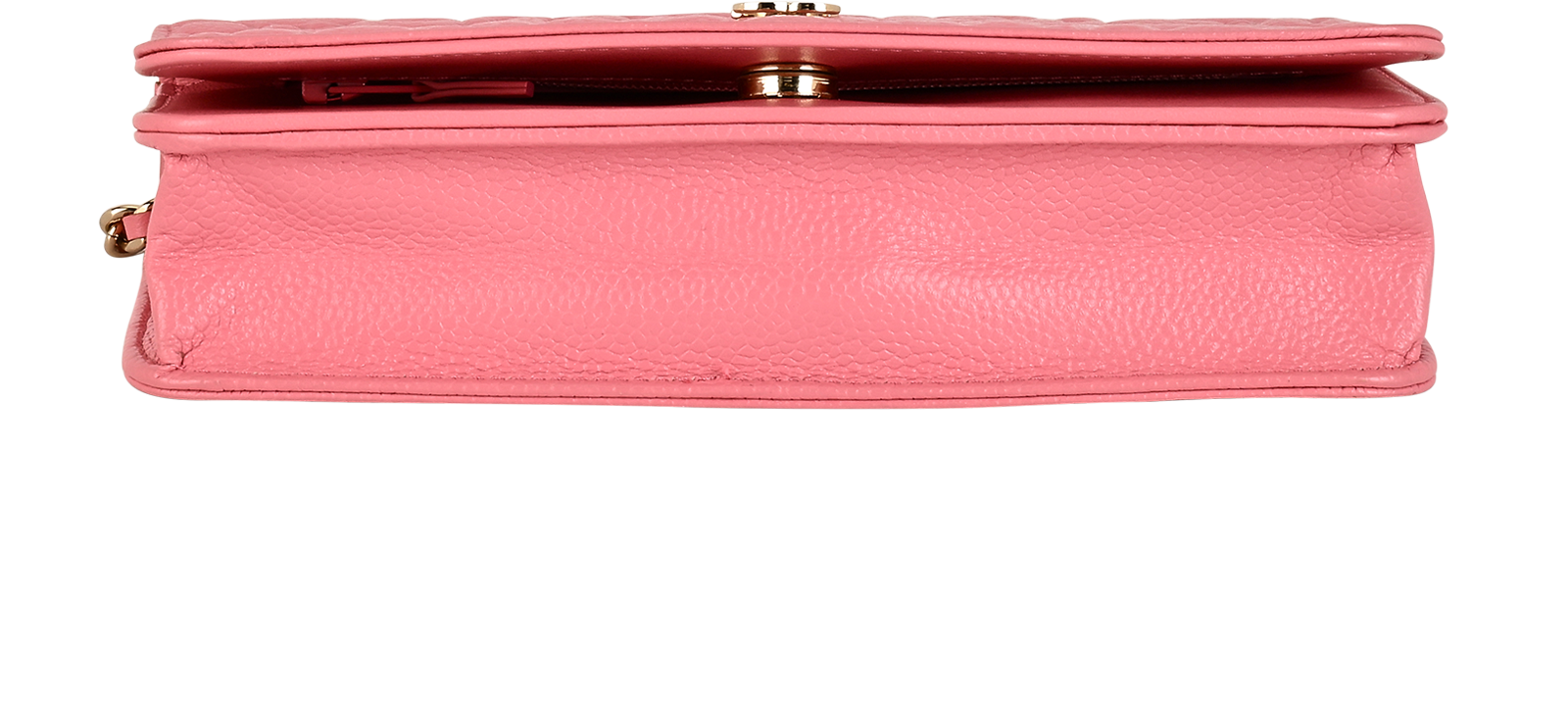 Camellia Wallet On Chain, &pound;2,100, Handbags, Pink, Caviar Leather, Top view